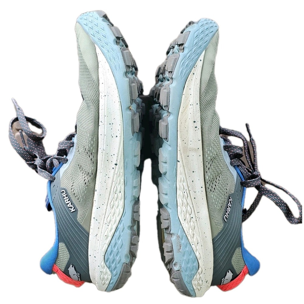 Karhu Ikoni Trail Running Khaki‎ Blue Red Lightweight Sneakers Men's Size 12.5